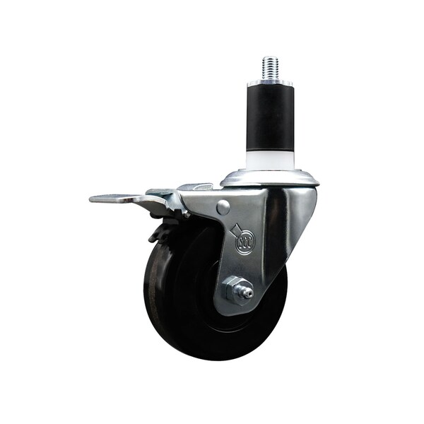 3-1/2'' Phenolic Swivel 1-1/2'' Expanding Stem Caster Total Lock Brake